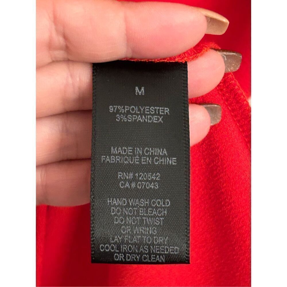 Felicity & Coco Red Shift Dress Flutter Sleeves C… - image 8